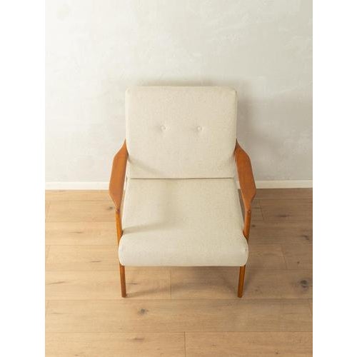 Wooden White Armchair, 1960s For Sale - Image 4 of 8