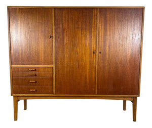 Tall Mid-Century Modern Scandinavian Teak Sideboard, 1960s