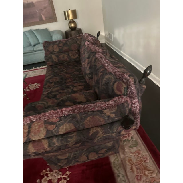 Custom Upholstered Designer Sofa with Tapestry Fabric This exceptional custom-made sofa is a true statement piece and...