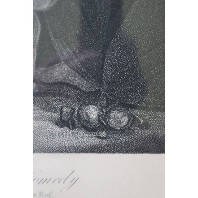 Antique 1803 Boydell “Shakespeare Nursed by Tragedy and Comedy” Stipple Engraving—Framed For Sale - Image 11 of 18