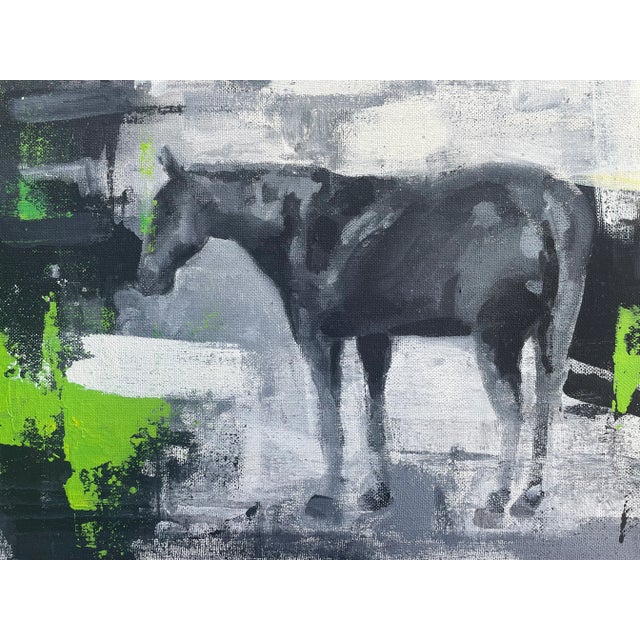 Realism “Horse Afield” Expressive Painting by Joseph Christy For Sale - Image 3 of 6