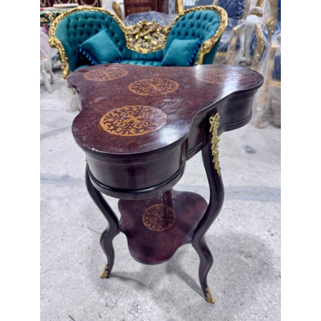 Louis XV Style French Trefoil Side Table For Sale - Image 4 of 11