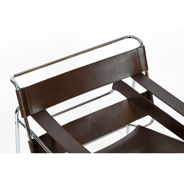 Mid Century Brown Wassily Chair by Marcel Breuer for Stendig 1960s, 2 Available For Sale - Image 11 of 17
