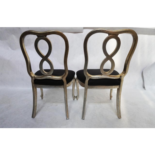 2000 - 2009 Pair of Figure 8 French Country Hollywood Regency Chippendale Cabriole Interlaced Louis XVII For Sale - Image 5 of 14