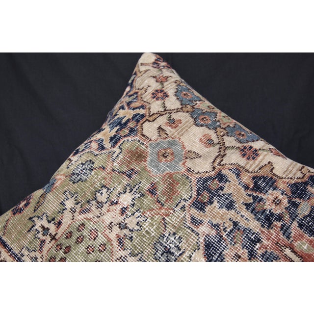 Navy Blue Decorative Vintage Rug Pillow Cushion Cover -20'' X 20'' For Sale - Image 8 of 11