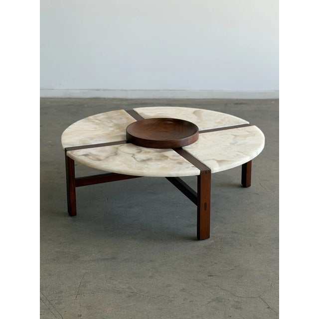 1970s Onyx Coffee Table With Removable Bowl by Edmond Spence For Sale - Image 16 of 18