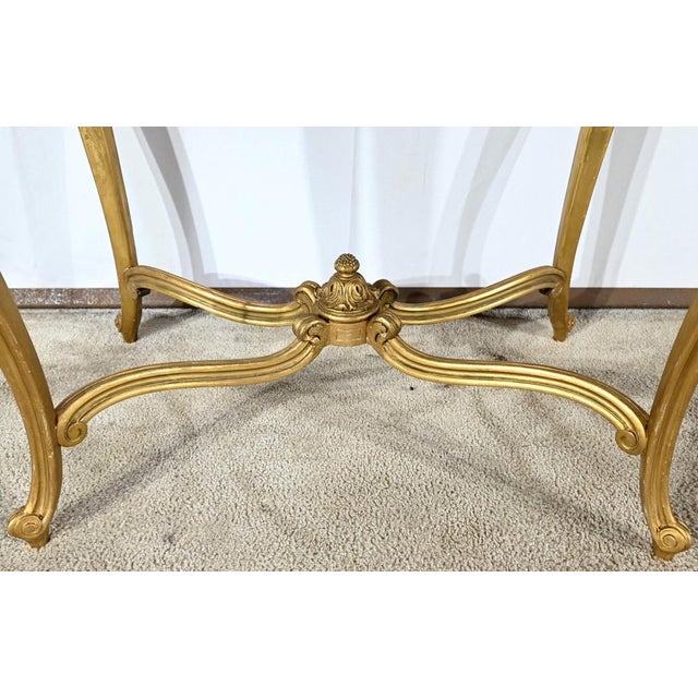 Small End of 19th Century Louis XV Medium Table in Gilded Wood For Sale - Image 16 of 18