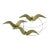 1980s C Jere Brass Plated Bird Flock of Seagulls Wall Sculpture, Signed and Dated For Sale