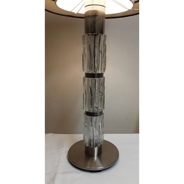 Vintage Table Lamp with Foot Made of Chrome-Plated Metal, 1970s For Sale - Image 6 of 8