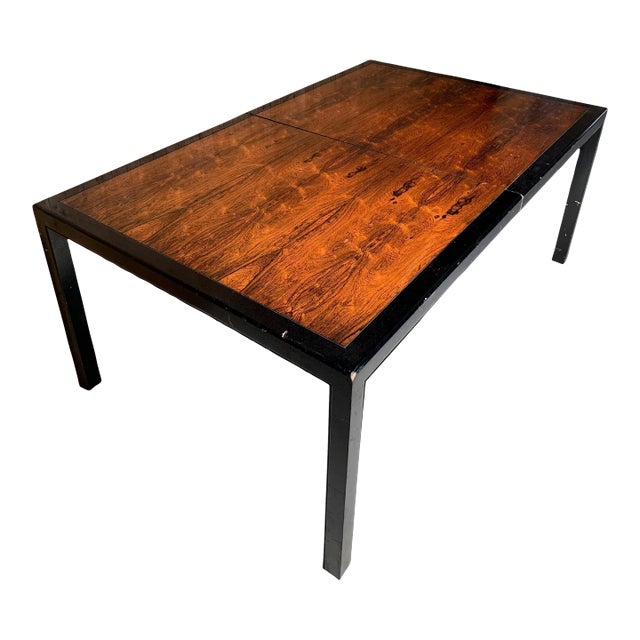 Milo Baughman Rosewood Dining Table for Directional (w/3 Leafs) For Sale