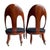 Mid-Century Modern Regency Spoon Back Slipper Chairs, Michael Taylor for Baker Attributed a Pair. Spoon Back, Mahogany Wood, Brass Casters For Sale - Image 3 of 12