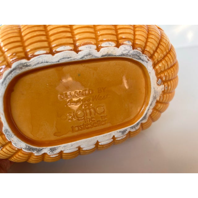 Vintage Collection of "Napkin in a Basket" Ceramic Serving Set For Sale - Image 9 of 11