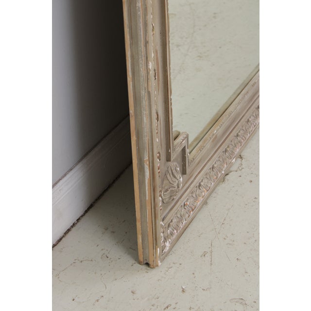 Restoration Hardware Large French Style Carved Hall Mirror For Sale - Image 9 of 12