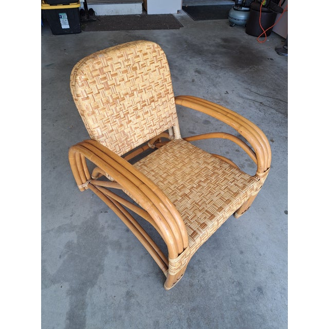 Mid-Century Rattan Chair For Sale In Seattle - Image 6 of 7