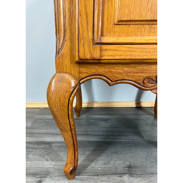 Vintage French Oak Bedside Tables, Set of 2 For Sale - Image 6 of 11
