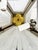 1930s Art Deco Gilt, Silvered Bronze Chandelier, Frosted Glass Shades For Sale - Image 14 of 14