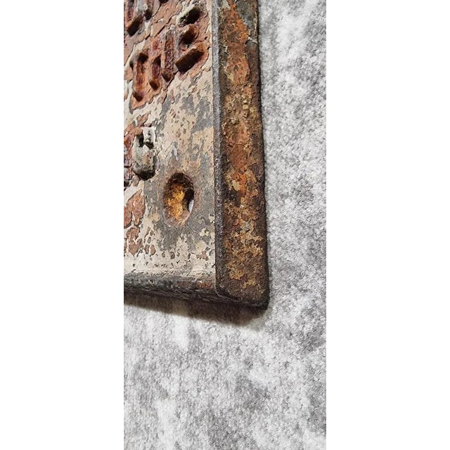 Antique Harber Wall Decoration Sign in Cast Iron, 1890s For Sale - Image 5 of 13