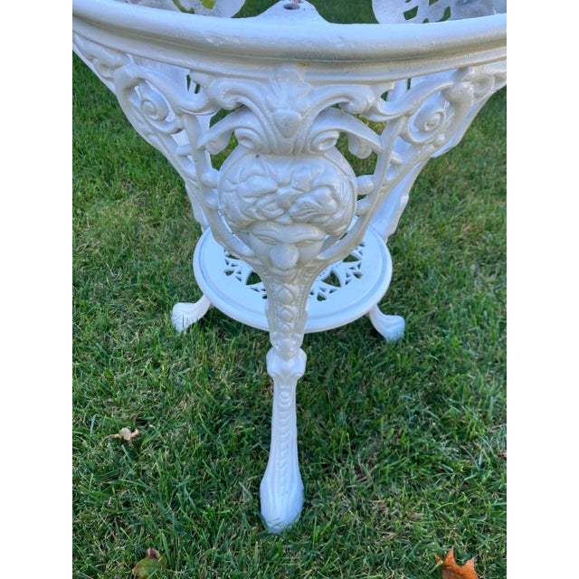 Antique English Iron Pub Table With Marble Top For Sale In Boston - Image 6 of 7