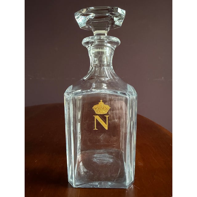Beautiful Baccarat Napoleon Brandy Decanter with original Stopper and Six Snifters, all with “N” monograms and Crown. All...