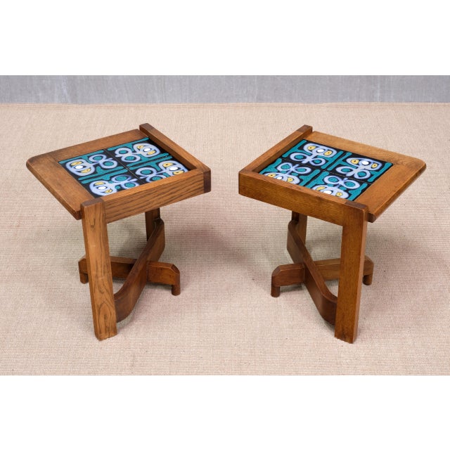 Vintage Side Tables by Guillerme & Chambron for Votre Maison, 1950s, Set of 4 For Sale - Image 10 of 16