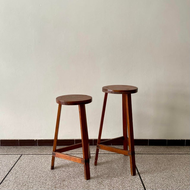 Vintage High Stools, 1970s, Set of 2, in Very Good conditions. Designed 1970 to 1979