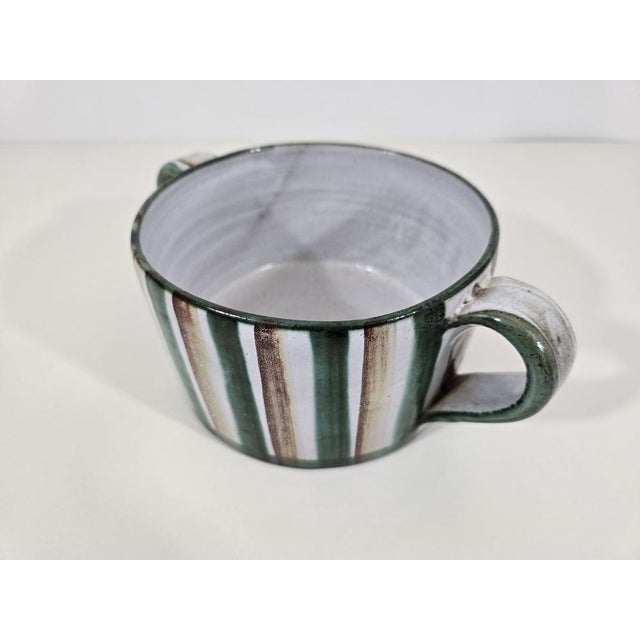 1970s Large Bowl with Two Handles by Robert Picault for Vallauris, 1950s For Sale - Image 5 of 11