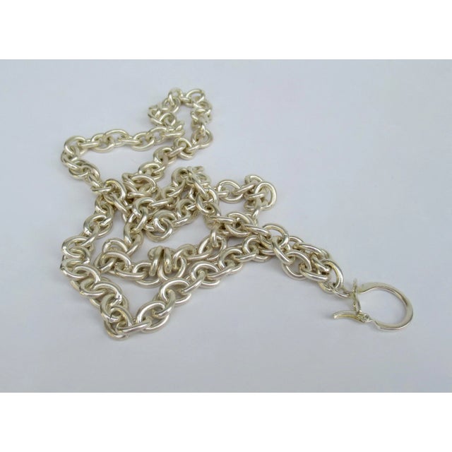 Silver Vintage C.1930's-50's French Sterling Silver Over Copper Sommelier Wine Tastevin Cup and Silver Chain For Sale - Image 8 of 12