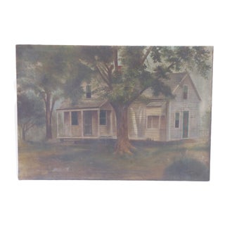 Antique American House Portrait For Sale