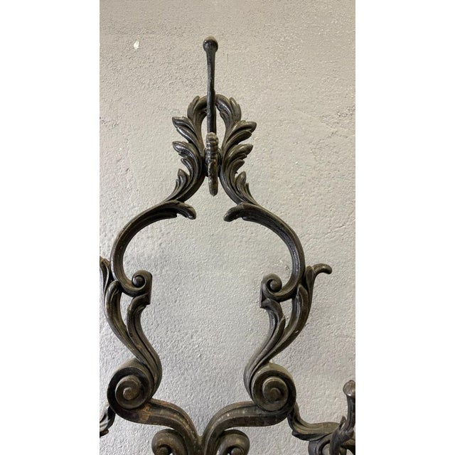 Antique Victorian Ornate Cast Iron Hall Stand with Marble Base, 19th Century For Sale - Image 13 of 18