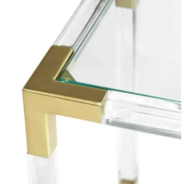 The perfect blend of simplicity and glamour, modern and traditional. Luxe clear acrylic with brushed brass accents and...