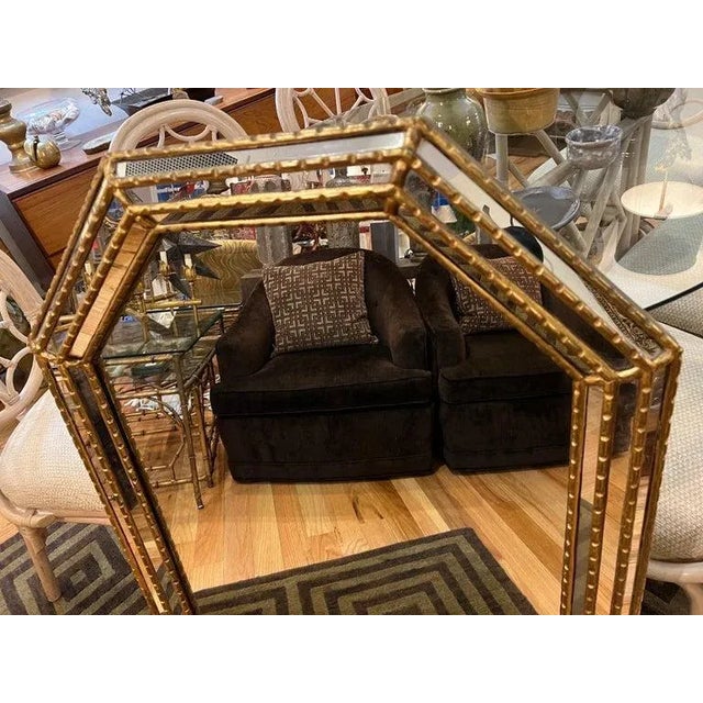 1980s LaBarge Octagonal Gilt Mirror For Sale - Image 5 of 10