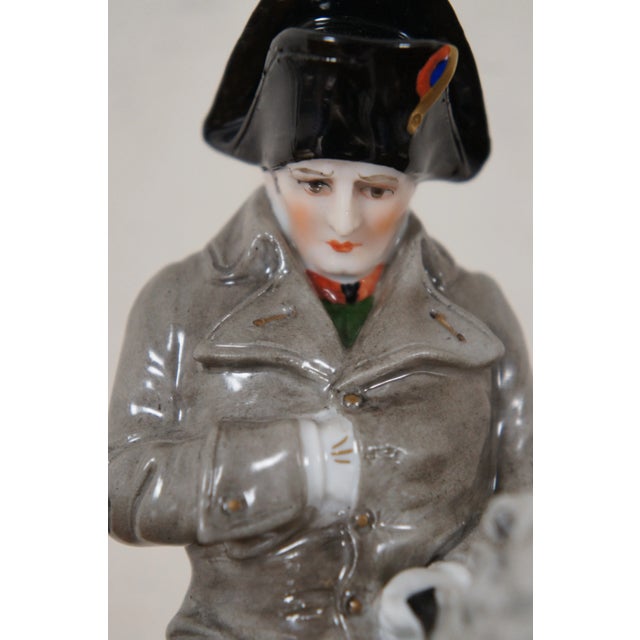 Ceramic Early 20th Century German Shiebe Alsbach Kister Kpm Porcelain Napoleon Horse Figurine For Sale - Image 7 of 12