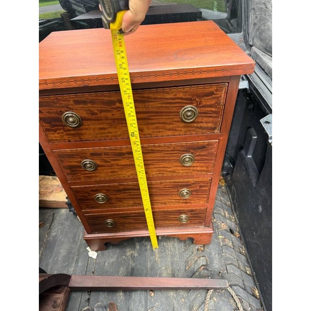 Antique Georgian Style Mahogany Small Chest/ Nightstand For Sale - Image 11 of 14