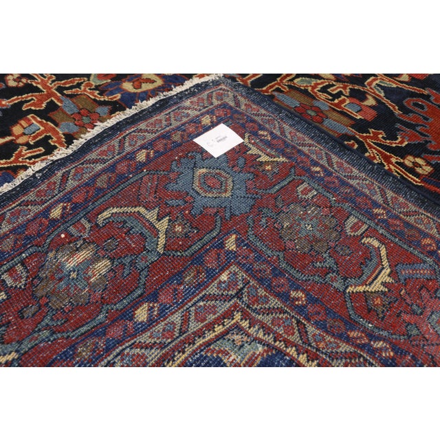 Early 20th Century Early 20th Century Vintage Persian Mahal Rug- 8′8″ × 12′ For Sale - Image 5 of 10