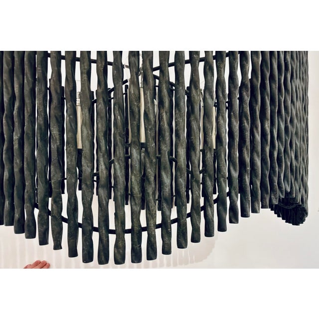 2020s Made Goods Industrial Modern Old Bronze Camille Pendant Light For Sale - Image 5 of 6