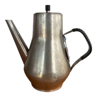Brodrene Mylius Norwegian Pewter Coffee Pitcher 1950s For Sale