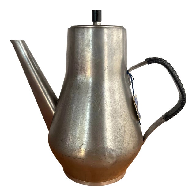 Brodrene Mylius Norwegian Pewter Coffee Pitcher 1950s For Sale