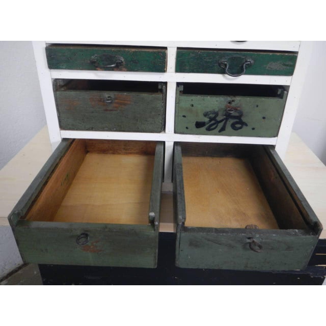 White Table Chest of 10 Drawers, 1980 For Sale - Image 8 of 13