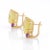 Modern Amethyst and Lemon Topaz Clip on Stud Earrings in 18k Yellow Gold- 2 Pieces For Sale - Image 3 of 6