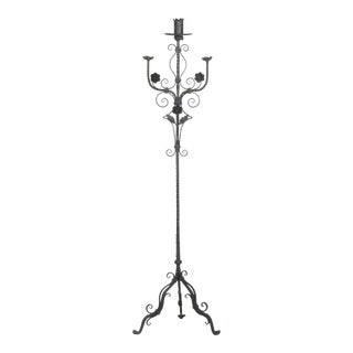 French 19th Century Wrought Iron Candle Holder For Sale
