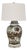 Legend of Asia Brown Silla Flower Porcelain Temple Jar Lamp For Sale