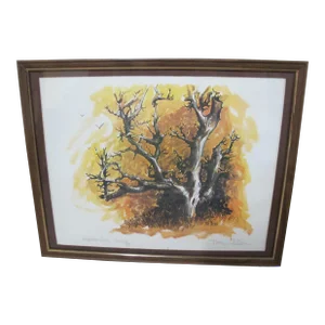 Tom Allen Signed Framed Autumn Tree Print September Song