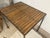 Wood Vintage Industrial Metal Accent Table With Slatted Wooden Top For Sale - Image 7 of 14