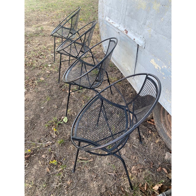 Set of 4 Radar Salterini Dining Chairs Maurizio Tempestini Attributed For Sale - Image 9 of 12