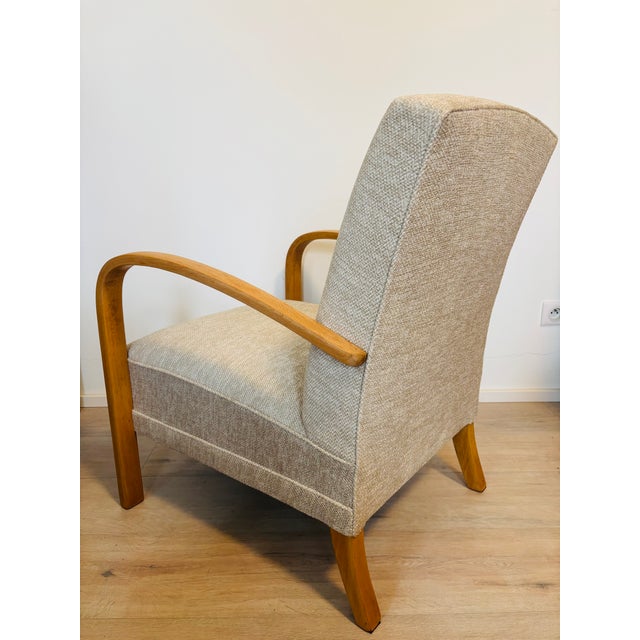 Vintage Model H-213 Armchair from Jindrich Halabala, Czechoslovakia, 1940s For Sale - Image 9 of 11