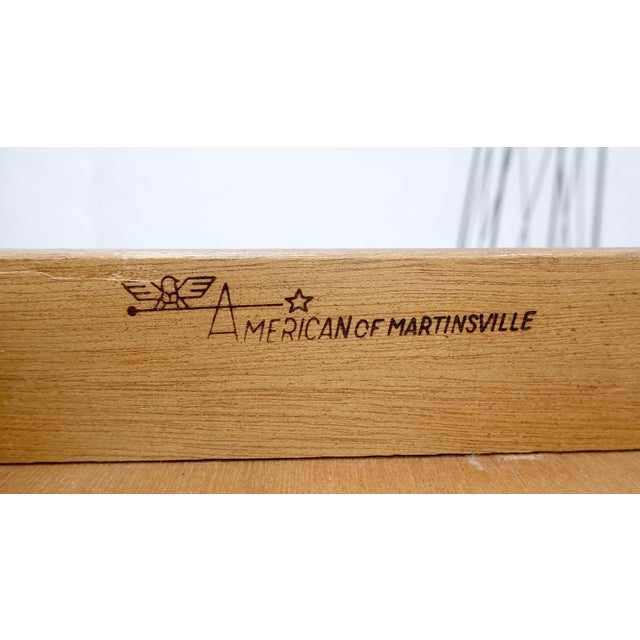 Wood Pair of Burl Asian Campaign Fusion 2 Drawer Night Stands End Table Brass Pulls For Sale - Image 7 of 15