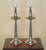 Italic Tavola Marinoni Candleholder Table Lamps in Pewter, Set of 2 For Sale - Image 3 of 15