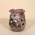 Contemporary Vintage Sculptural Studio Pottery Pierced Ceramic Vessel Candle Holder With Organic Drip Glaze For Sale - Image 3 of 18