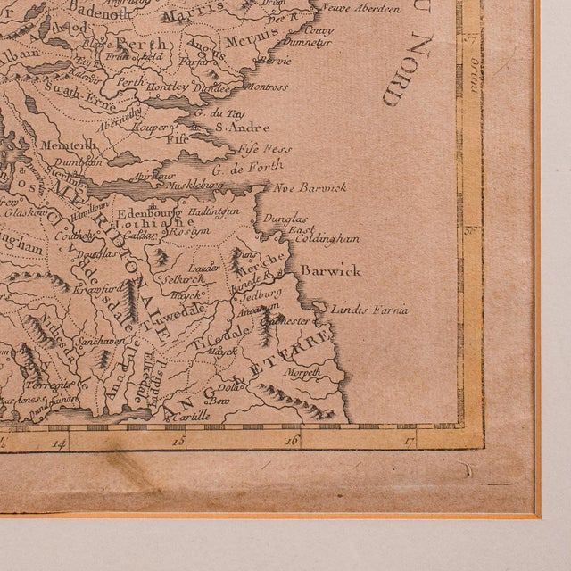 Brown Antique Map of Scotland, French, Framed Cartography, Ecosse, Georgian, c.1780 For Sale - Image 8 of 12