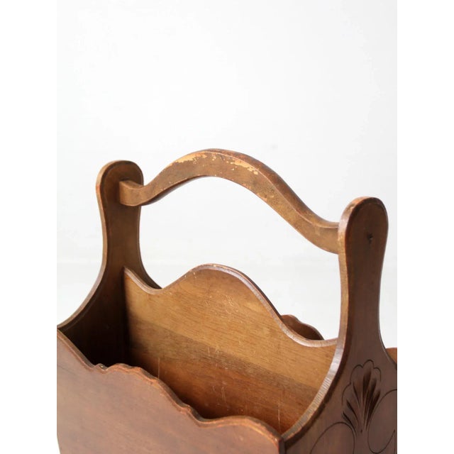 Vintage Magazine Rack Stand For Sale - Image 10 of 11
